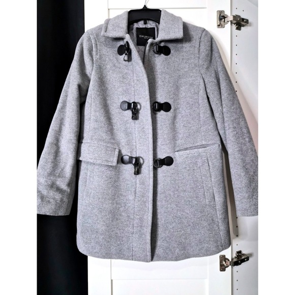 Talbots Jackets & Blazers - TALBOTS Petites Women's Grey Wool‎ Blend Toggle Coat Size 6P